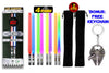 Lightsaber Chopsticks Reusable - Gift Box and Soft Carry Case - BONUS FREE MILLENNIUM FALCON KEYCHAIN & BOTTLE OPENER