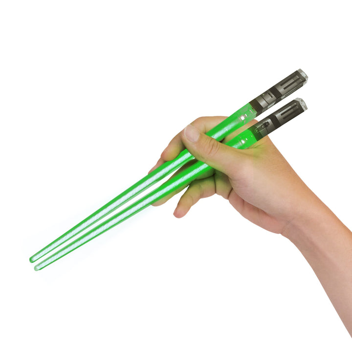 LIGHTSABER CHOPSTICKS LIGHT UP STAR WARS LED Glowing Light Saber Chop Sticks REUSABLE Sushi Lightup Sabers - Removable Handle - 1 Pair