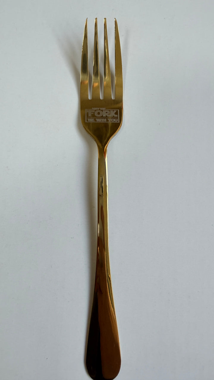 May The Fork Be With You – Star Wars Inspired Engraved Stainless Steel Fork – Funny Kitchen Gift