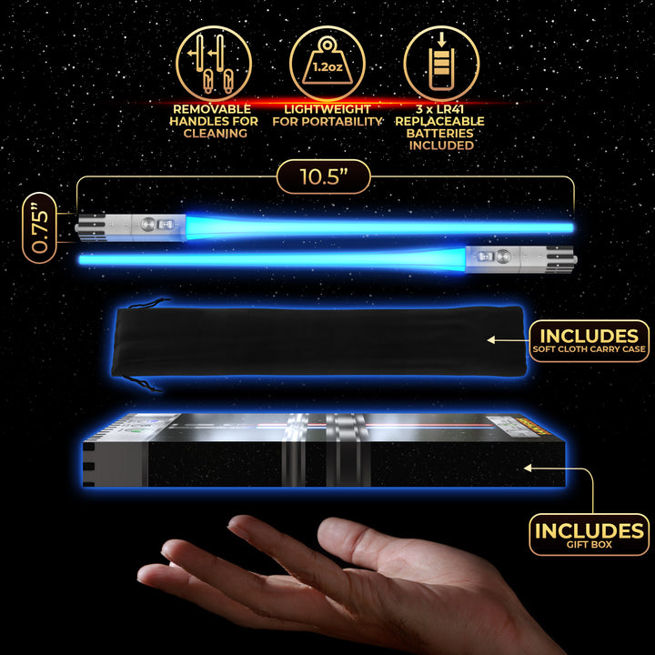 Chopsaber LIGHTSABER CHOPSTICKS LIGHT UP STAR WARS LED Glowing Light Saber Chop Sticks REUSABLE Sushi Lightup Sabers 1 Pair