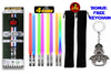Lightsaber Chopsticks Reusable - Gift Box and Soft Carry Case - BONUS FREE DARTH VADER KEYCHAIN & BOTTLE OPENER