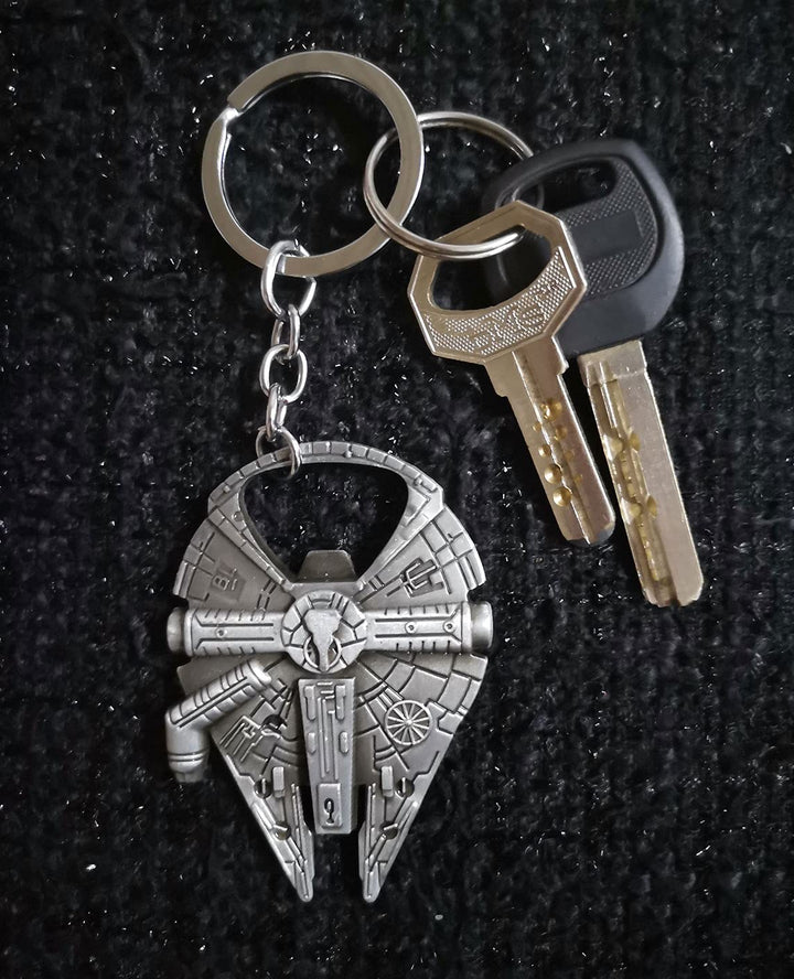 MELLENNIUM FALCON Keychain and Bottle Opener Decorative Metal