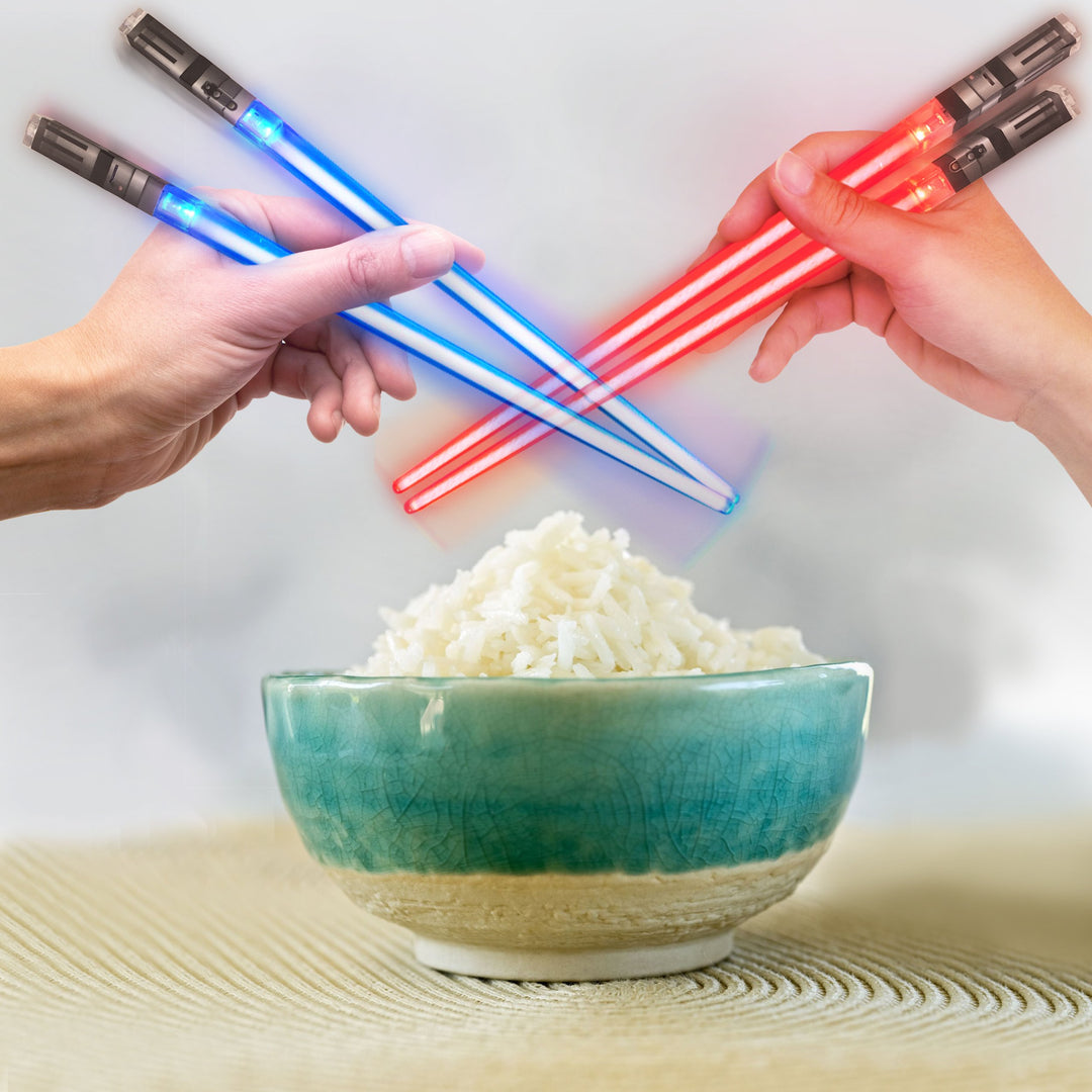 Chopsaber Lightsaber Chopsticks Light Up LED Reusable - 2 Pairs