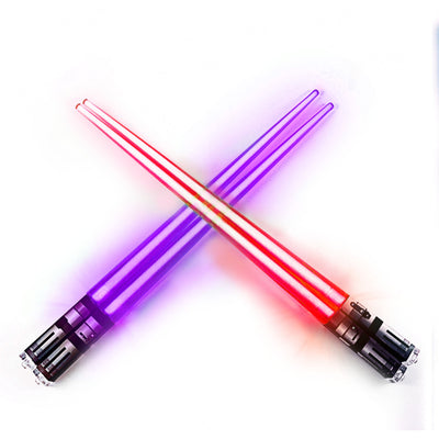 Chopsaber Lightsaber Chopsticks Light Up LED Reusable - 2 Pairs